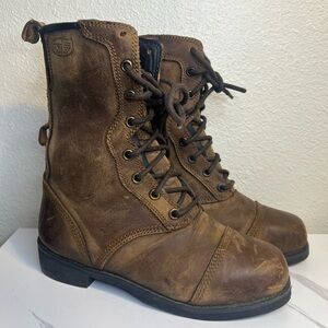 Roland Sands Designs RSD Sigma Brown Motorcycle Vibram Boots Size US 6